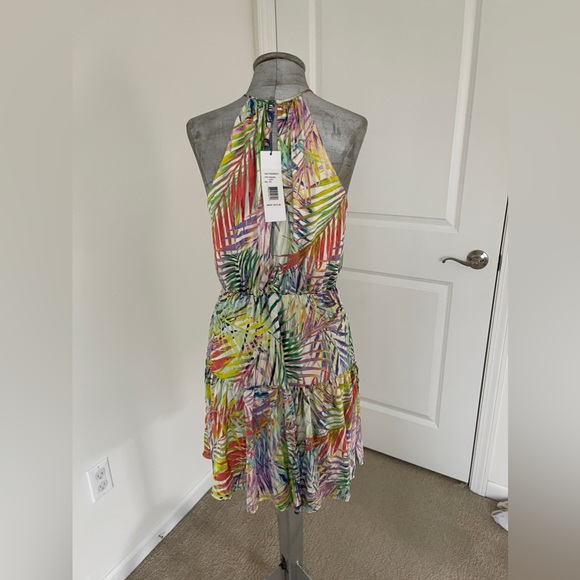 PARKER TROPICAL PRINT TIERED KEYHOLE DRESS - Picture 2 of 13